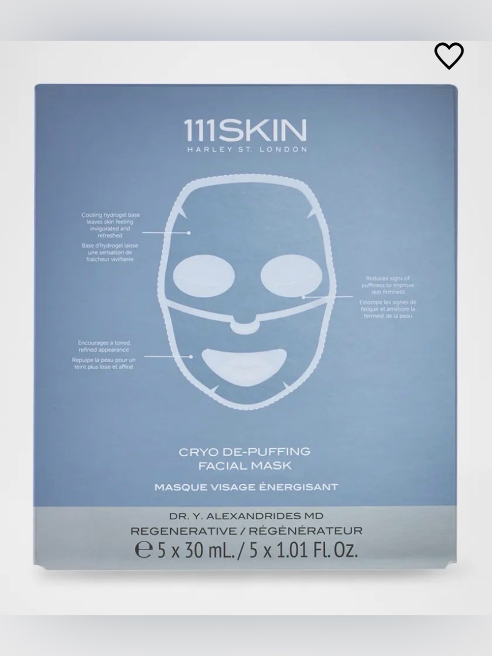 111 Skin Cryo De-Puffing Facial Mask